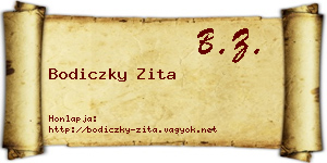 Bodiczky Zita névjegykártya